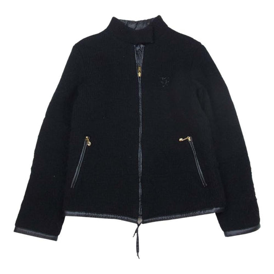 FENDI フェンディ ウール ナイロン リバーシブル ダウン ジャケット  ブラック系 40【中古】