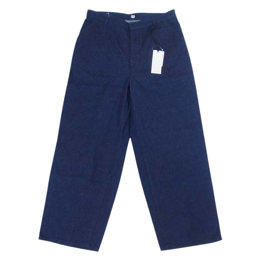 イーティーエスマテリオ 21-030-300-2611-4-0 DENIM WIDE TROUSER デニム ワイド トラウザー パンツ インディゴブルー系 3【美品】【中古】