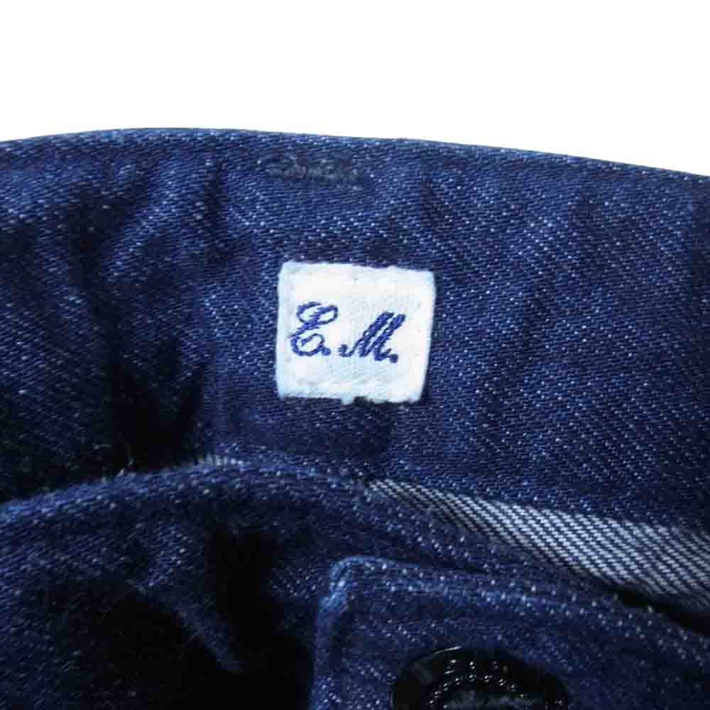 イーティーエスマテリオ 21-030-300-2611-4-0 DENIM WIDE TROUSER デニム ワイド トラウザー パンツ インディゴブルー系 3【美品】【中古】