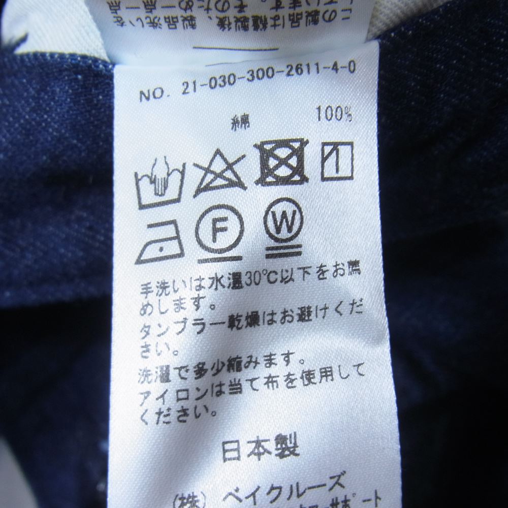 イーティーエスマテリオ 21-030-300-2611-4-0 DENIM WIDE TROUSER デニム ワイド トラウザー パンツ インディゴブルー系 3【美品】【中古】