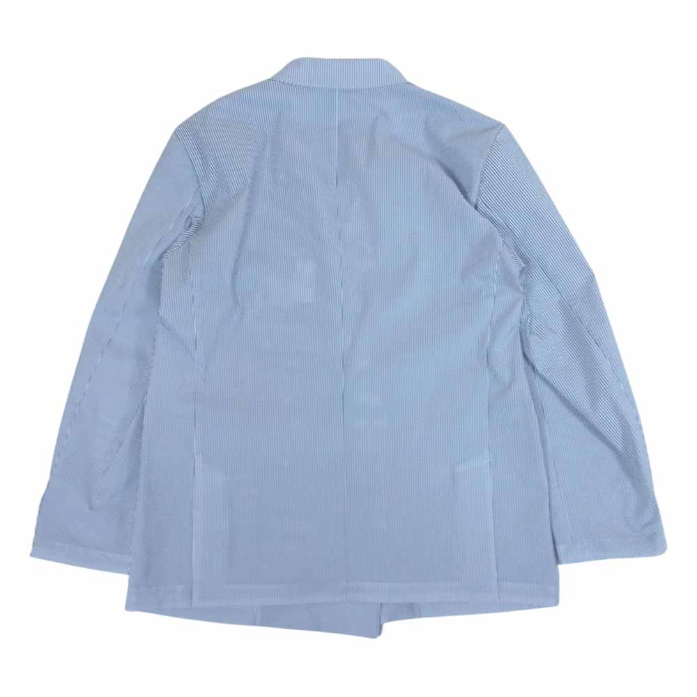 アダルト オリエンテッド ローブス 22SS 22AOR-3-JK-007 Tropic Of Capricorn ロゴ刺繍 シアサッカー ストライプ オーバーサイズ ダブルブレスト ジャケット ネイビー系 4【極上美品】【中古】