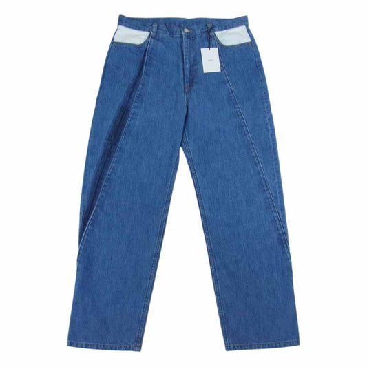 シュタイン 22SS ST.360 RECONSTRUCTION DENIM JEANS リコンストラクション デニムパンツ ジーンズ インディゴブルー系 M【美品】【中古】