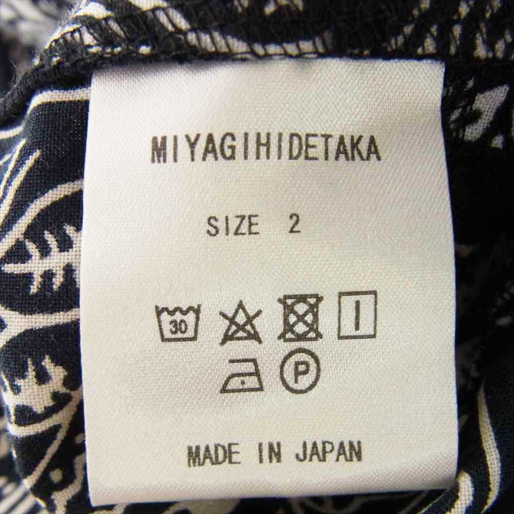 ミヤギヒデタカ BANDANA Shirt バンダナ 長袖 シャツ ブラック系 2【美品】【中古】