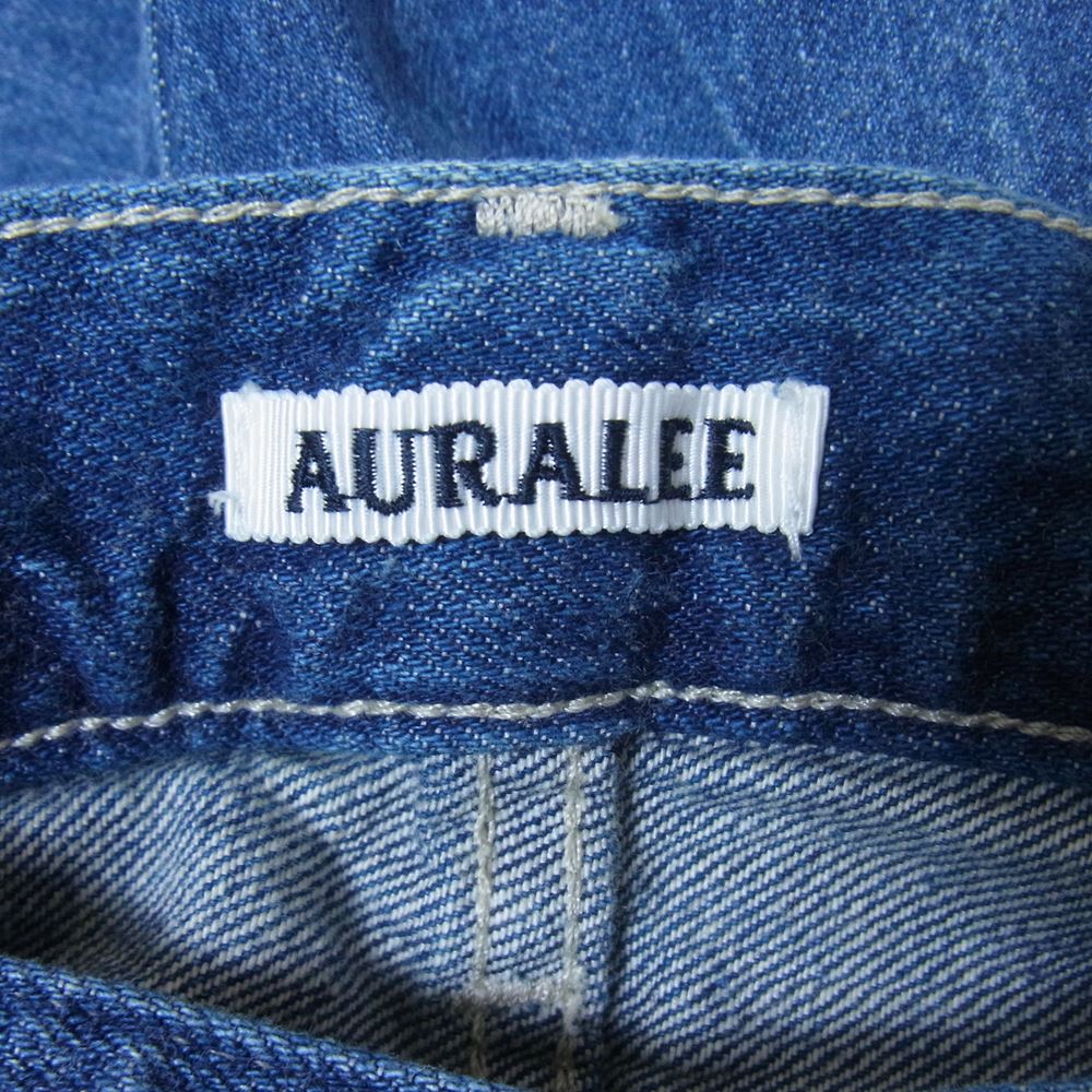 AURALEE オーラリー 22SS A22SP02DE SELVEDGE FADED LIGHT DENIMTS セルビッジ フェイテッド ライト デニムパンツ インディゴブルー系 4【中古】