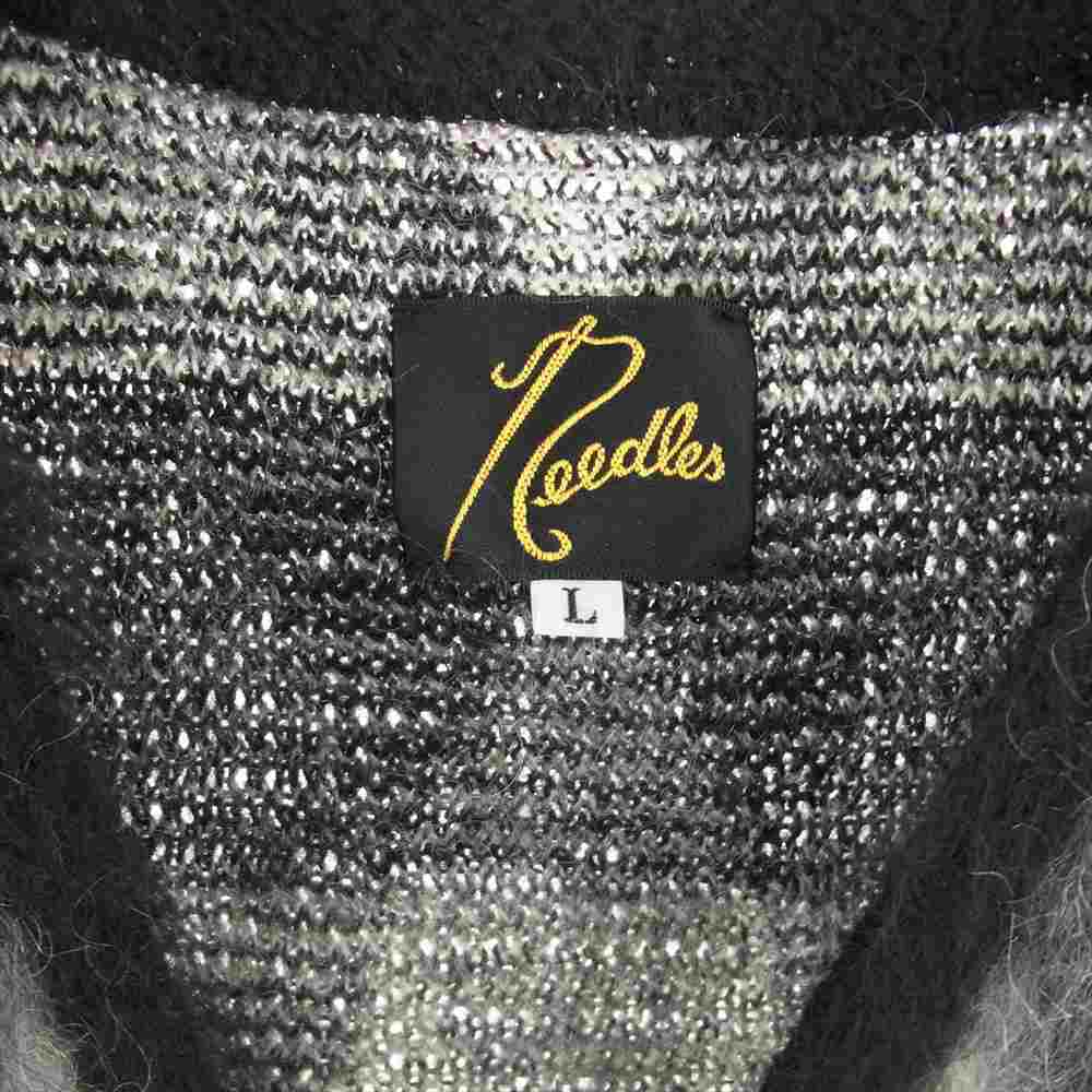Needles ニードルス 20AW HM377 MOHAIR CARDIGAN アーガイル モヘア カーディガン ニット セーター ブラック系 グレー系 L【美品】【中古】