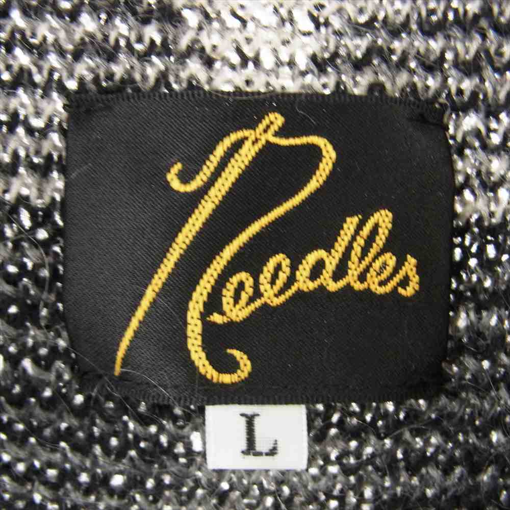 Needles ニードルス 20AW HM377 MOHAIR CARDIGAN アーガイル モヘア カーディガン ニット セーター ブラック系 グレー系 L【美品】【中古】