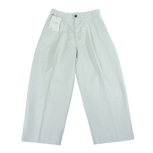 スタジオニコルソン SNM-351 SORTE PEACHED COTTON TWILL VOLUME PLEAT PANTS ピーチド コットンツイル ボリューム ワイドパンツ グレー系 S【新古品】【未使用】【中古】