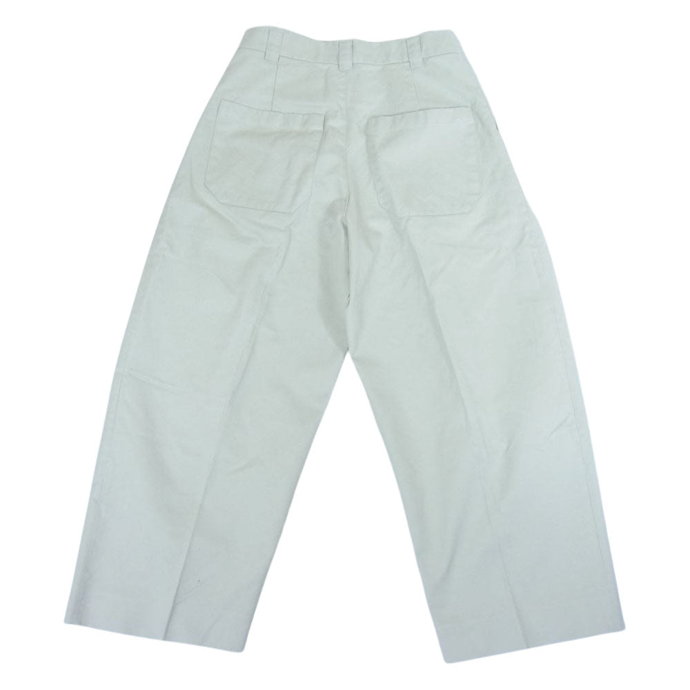 スタジオニコルソン SNM-351 SORTE PEACHED COTTON TWILL VOLUME PLEAT PANTS ピーチド コットンツイル ボリューム ワイドパンツ グレー系 S【新古品】【未使用】【中古】
