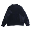 Sacai サカイ 21SS 21-02452M Hank Willis Thomas ハンク ウィリス トーマス 異素材切替 パッチワーク ロゴ刺繍 ケーブル ニット セーター ブラック系 2【美品】【中古】