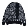 Sacai サカイ 22SS 22-02694M Bandana Knit Blouson バンダナ ジップデザイン ウール ニット ブルゾン ブラック系 2【美品】【中古】