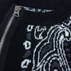 Sacai サカイ 22SS 22-02694M Bandana Knit Blouson バンダナ ジップデザイン ウール ニット ブルゾン ブラック系 2【美品】【中古】