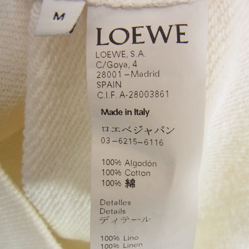 LOEWE ロエベ フォト パッチ プルオーバー スウェット ホワイト系 M【中古】