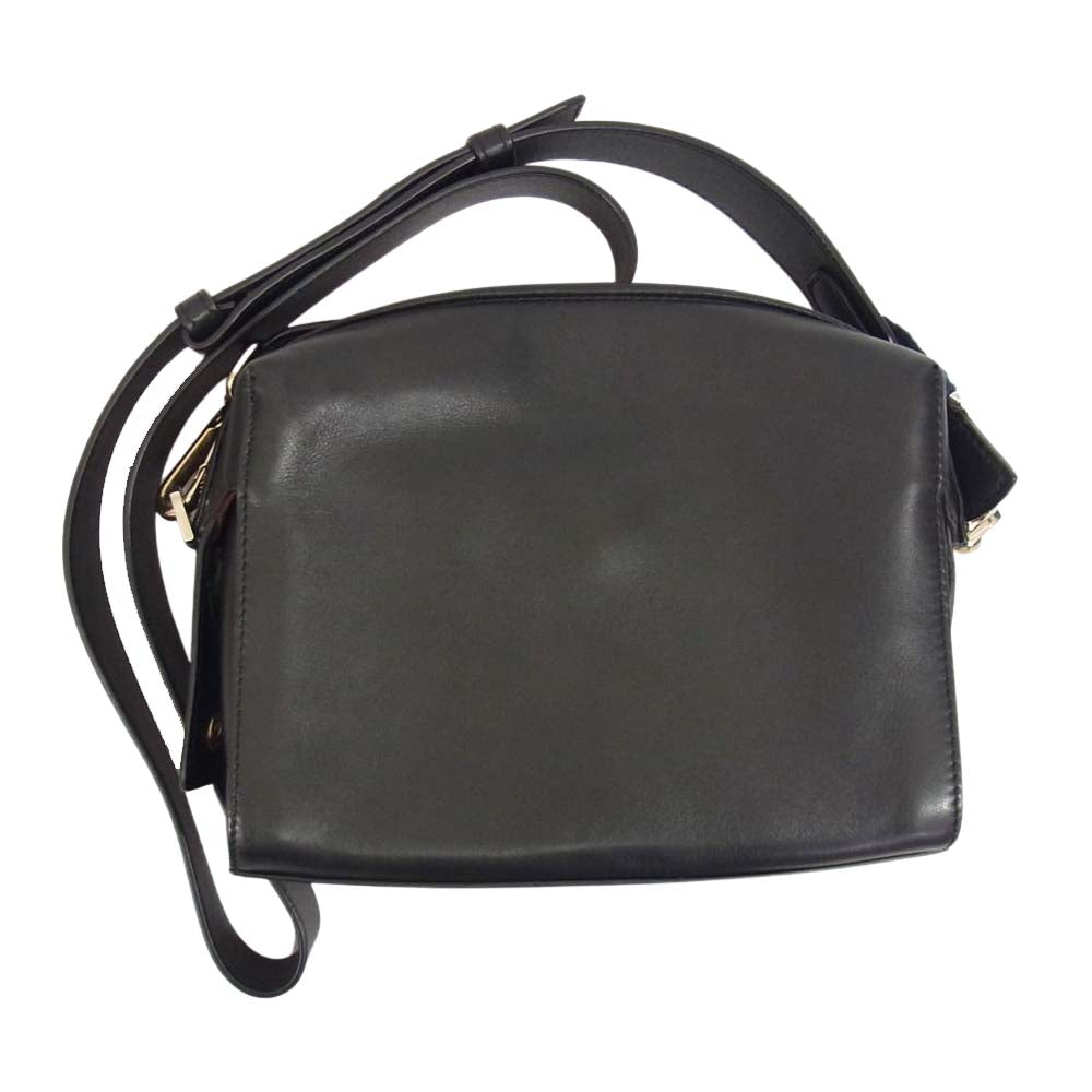 MONCLER モンクレール WILLOW BAG ウィロウ レザー ボア 2WAY クラッチ ショルダー バッグ ブラック系【中古】