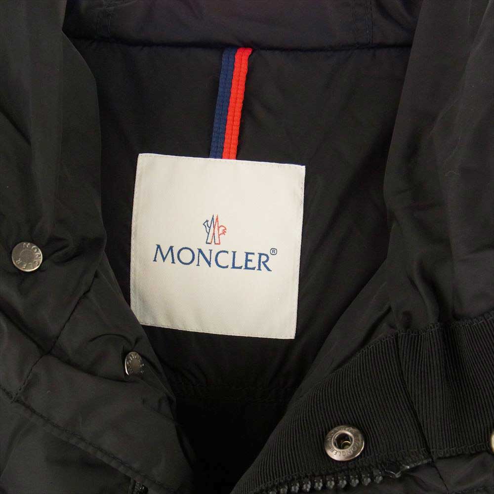 MONCLER モンクレール SERRE セール フリル  ダウン コート ジャケット ブラック系 1【中古】