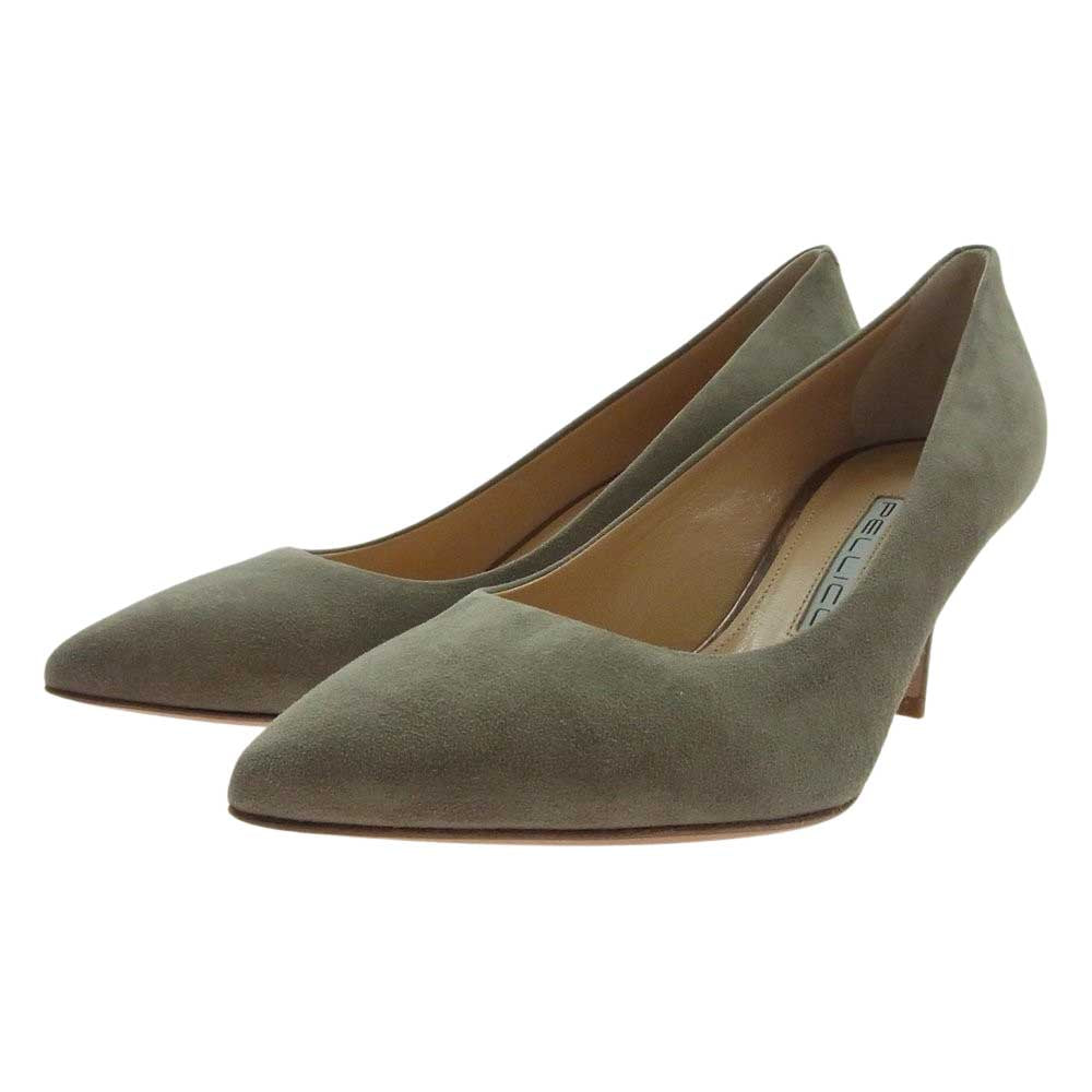 ペリーコ ANDREA パンプス ヒール グレー  グレー系 ベージュ系 37【極上美品】【中古】