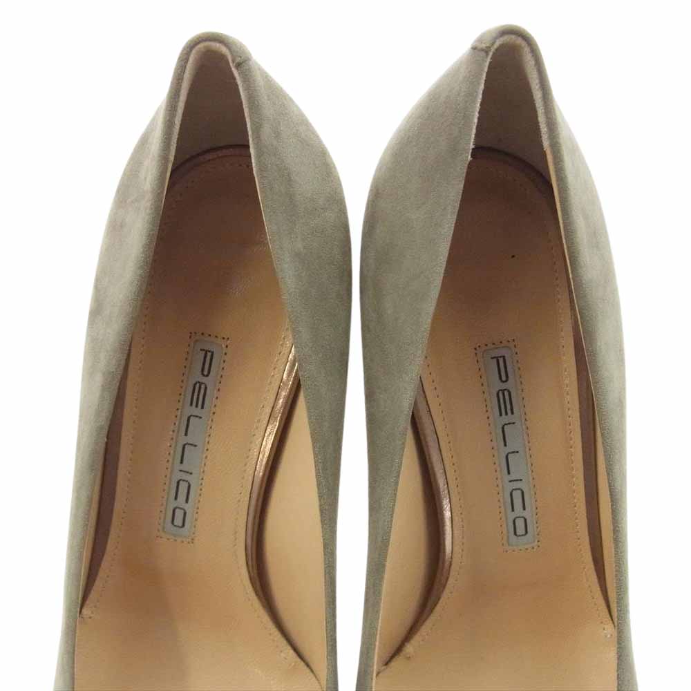 ペリーコ ANDREA パンプス ヒール グレー  グレー系 ベージュ系 37【極上美品】【中古】