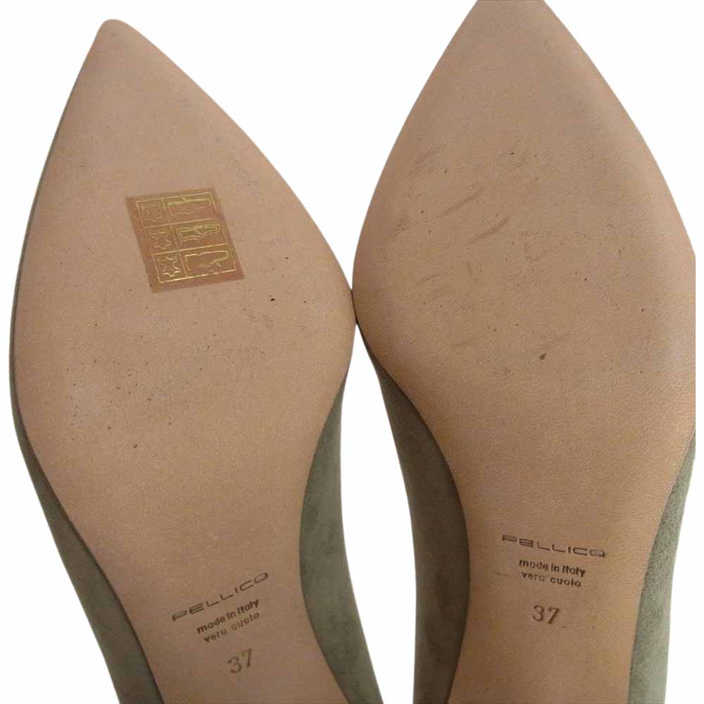 ペリーコ ANDREA パンプス ヒール グレー  グレー系 ベージュ系 37【極上美品】【中古】