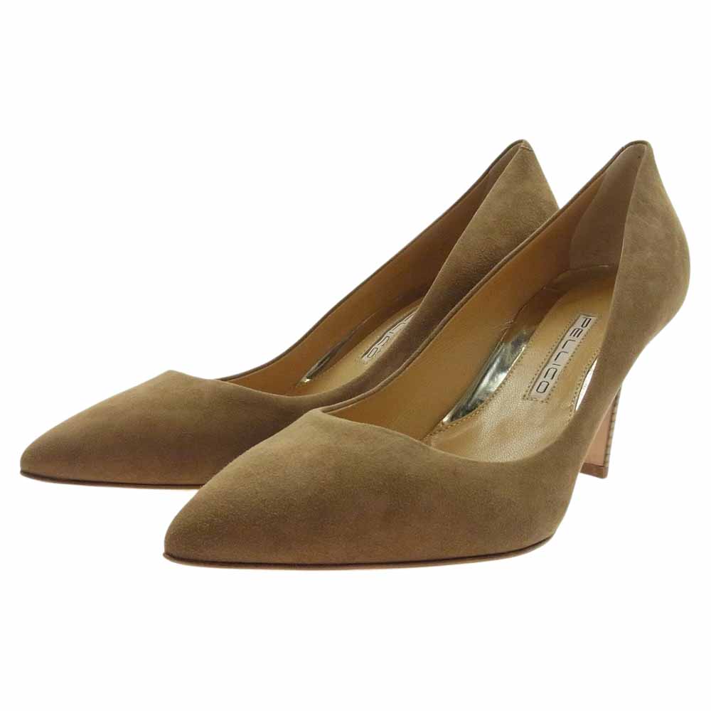 ペリーコ ANDREA パンプス ヒール ブラウン ベージュ系 ブラウン系 37【極上美品】【中古】