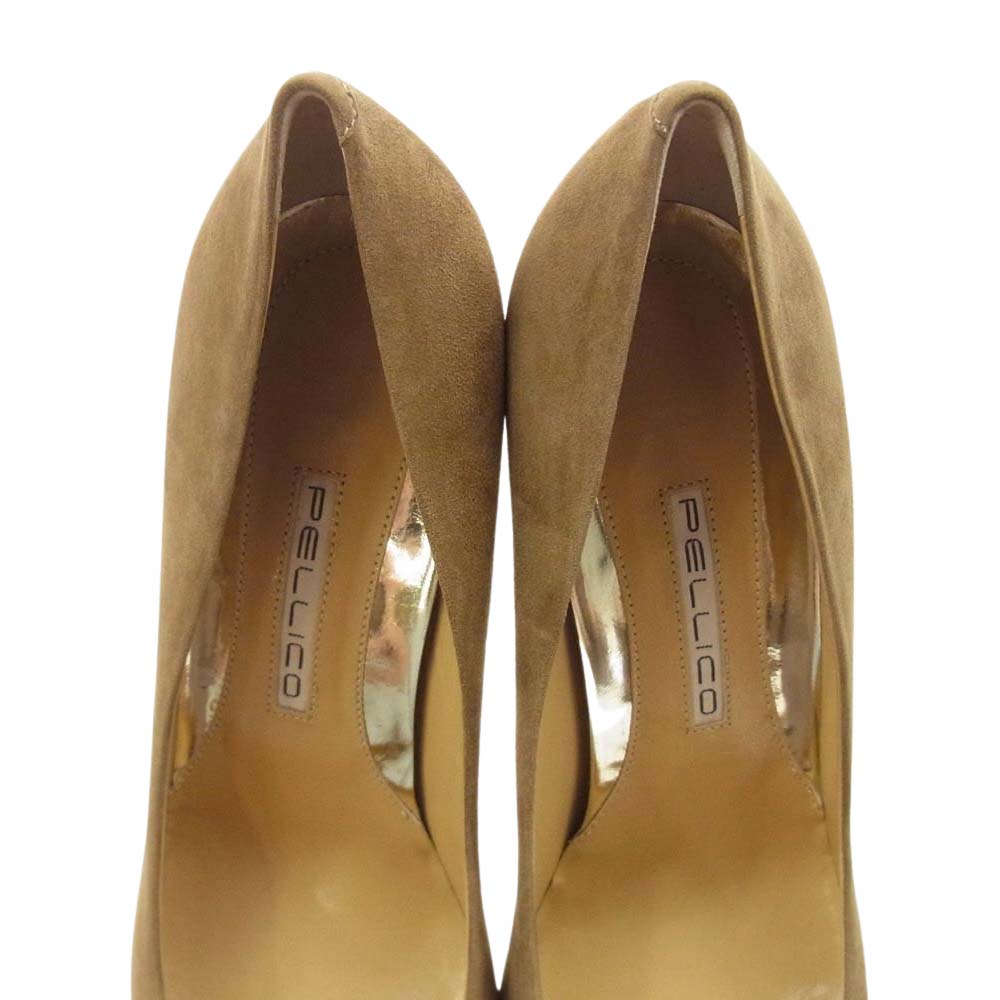 ペリーコ ANDREA パンプス ヒール ブラウン ベージュ系 ブラウン系 37【極上美品】【中古】
