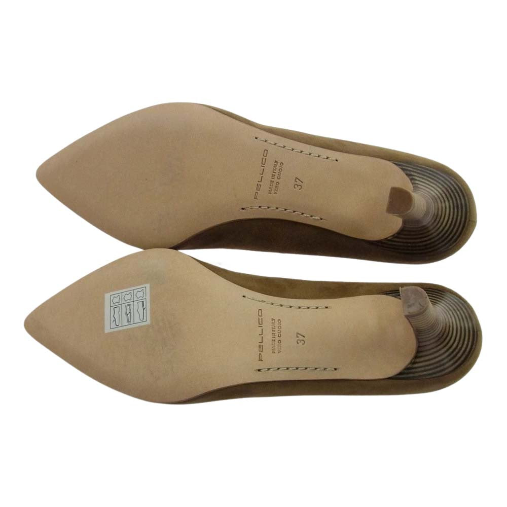 ペリーコ ANDREA パンプス ヒール ブラウン ベージュ系 ブラウン系 37【極上美品】【中古】