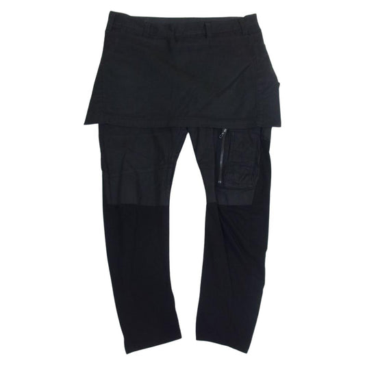 JULIUS ユリウス 577PAM21-S 5oz STRETCH DENIM コンビネーション ストレッチ ショート デニム パンツ ブラック系 1【中古】