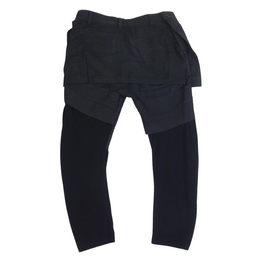 JULIUS ユリウス 577PAM21-S 5oz STRETCH DENIM コンビネーション ストレッチ ショート デニム パンツ ブラック系 1【中古】
