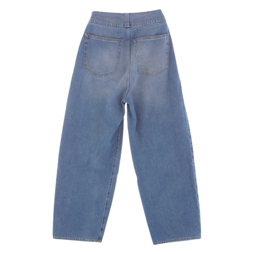 MAISON MARGIELA メゾンマルジェラ 20SS S52LA0119 MM6 エムエムシックス ハイライズ ボタンフライ ワイドストレート デニム パンツ インディゴブルー系 38【美品】【中古】