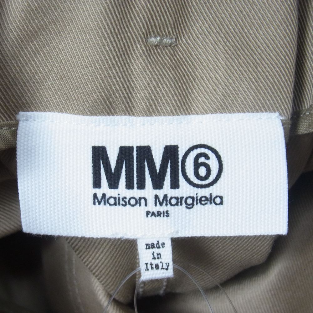 MAISON MARGIELA メゾンマルジェラ 18AW S32MA0277 MM6 エムエムシックス Thai Knot Pocket Maxi Skirt デザインポケット ベルテッド リボン マキシ スカート ベージュ系 38【美品】【中古】