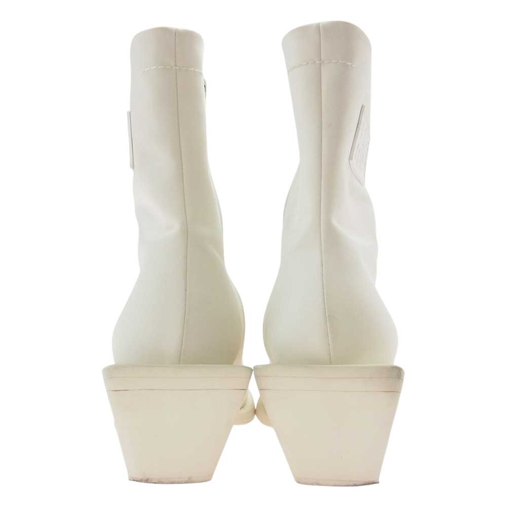 MAISON MARGIELA メゾンマルジェラ 20AW S59WU0165 スクエアヒール サイドジップ アンクルブーツ ショートブーツ オフホワイト系 37【中古】