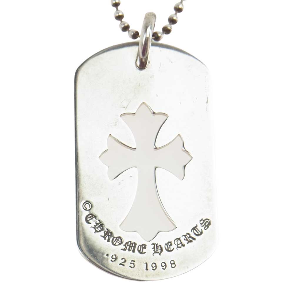 CHROME HEARTS クロムハーツ（原本有） DGTG CH CRS カットアウト CHクロス ラージ ドッグタグ ペンダントトップ ネックレス シルバー系【中古】