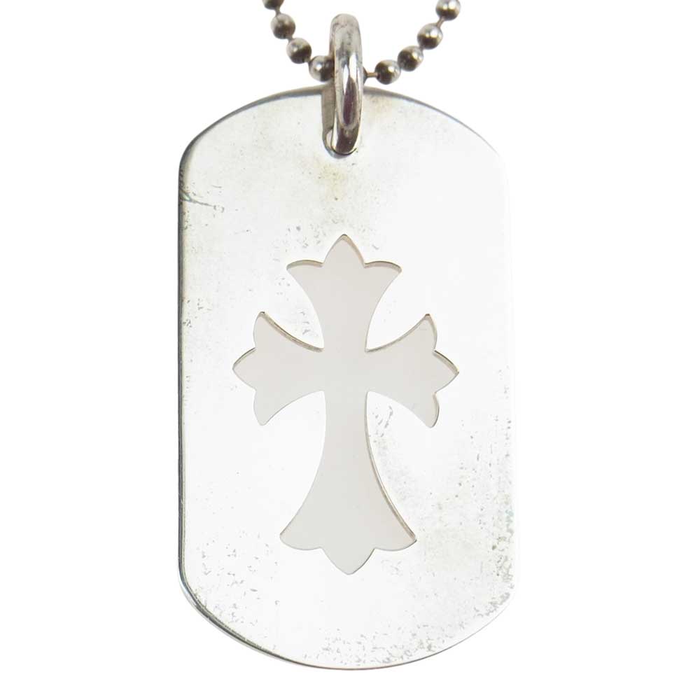 CHROME HEARTS クロムハーツ（原本有） DGTG CH CRS カットアウト CHクロス ラージ ドッグタグ ペンダントトップ ネックレス シルバー系【中古】