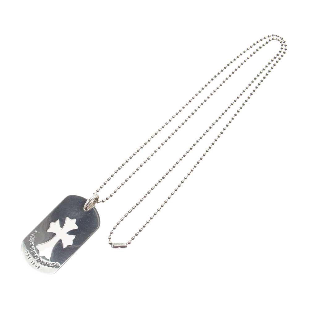 CHROME HEARTS クロムハーツ（原本有） DGTG CH CRS カットアウト CHクロス ラージ ドッグタグ ペンダントトップ ネックレス シルバー系【中古】