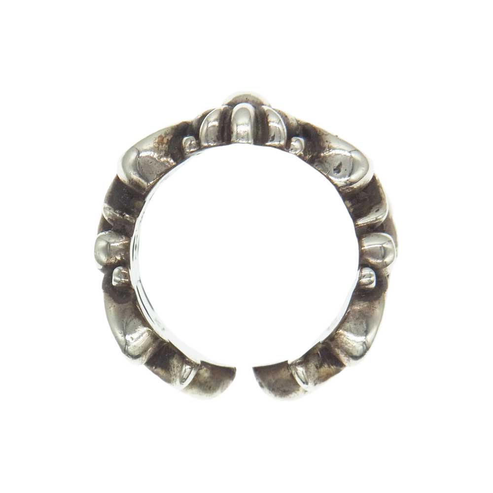 CHROME HEARTS クロムハーツ（原本有） DBL FLRL CRS RING ダブル フローラル クロス リング シルバー系 15号【中古】