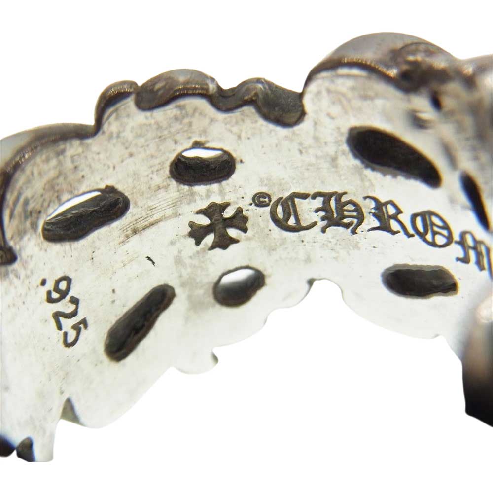 CHROME HEARTS クロムハーツ（原本有） DBL FLRL CRS RING ダブル フローラル クロス リング シルバー系 15号【中古】