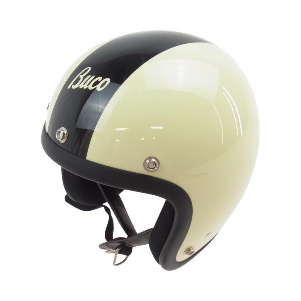 TOY'S McCOY トイズマッコイ L/1960-S BABY BUCO CENTER STRIPE ベビーブコ ヘルメット ブラック系 オフホワイト系 S/M（57.0cm～58.0cm）【中古】