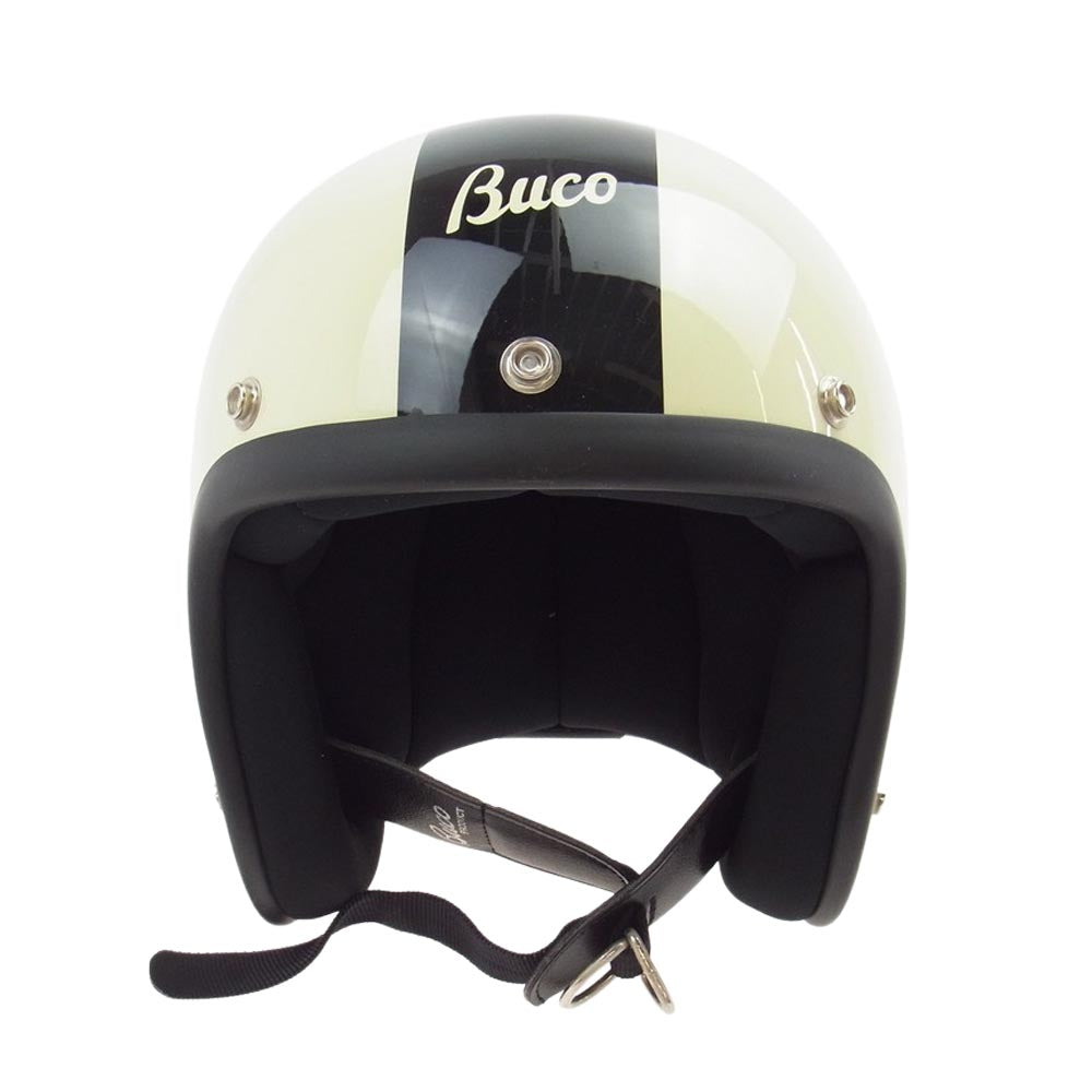 TOY'S McCOY トイズマッコイ L/1960-S BABY BUCO CENTER STRIPE ベビーブコ ヘルメット ブラック系 オフホワイト系 S/M（57.0cm～58.0cm）【中古】