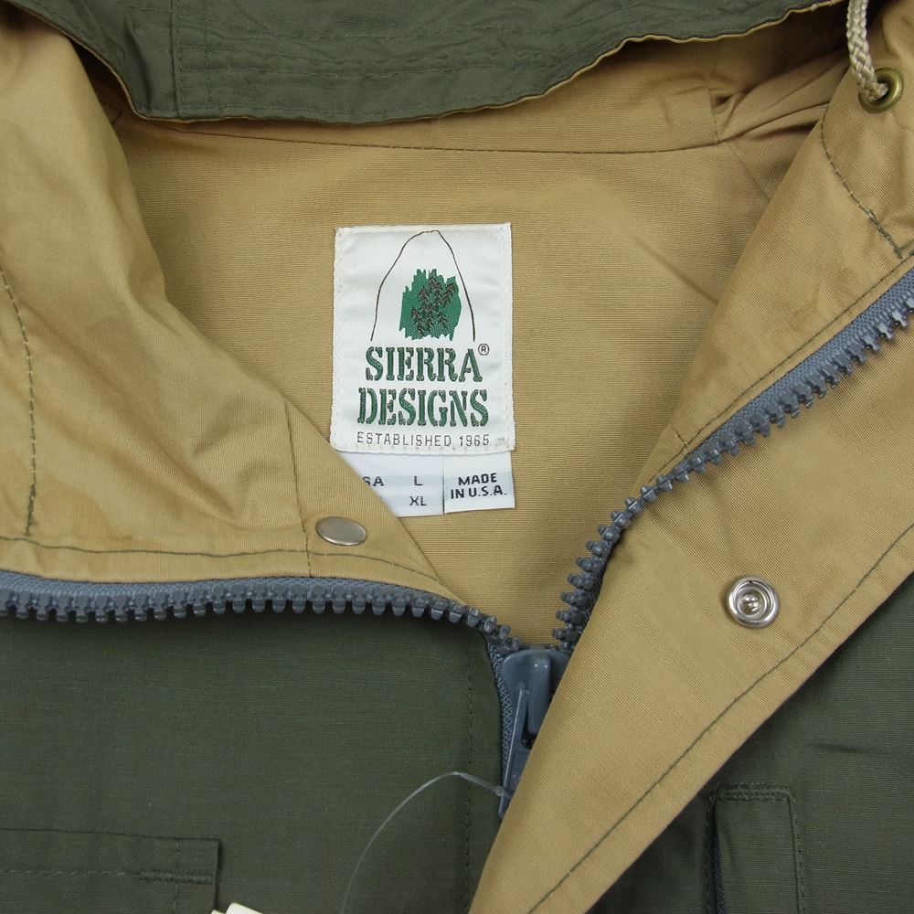 SIERRA DESIGNS シエラデザイン 8001 Short Parka JKT Made in USA 60/40クロス ロクヨン JACKET マウンテンパーカー Mountain Parka カーキ カーキ系 XL【中古】