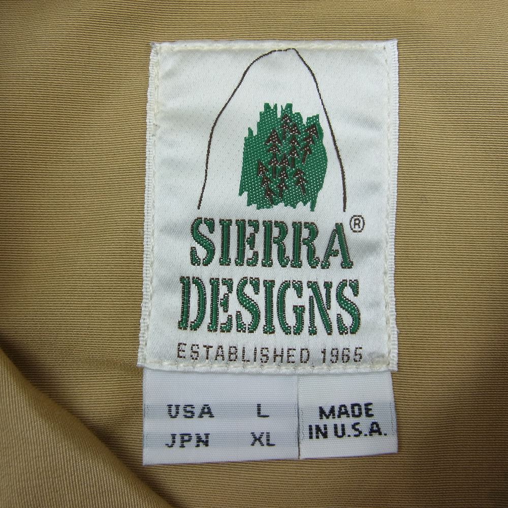 SIERRA DESIGNS シエラデザイン 8001 Short Parka JKT Made in USA 60/40クロス ロクヨン JACKET マウンテンパーカー Mountain Parka カーキ カーキ系 XL【中古】