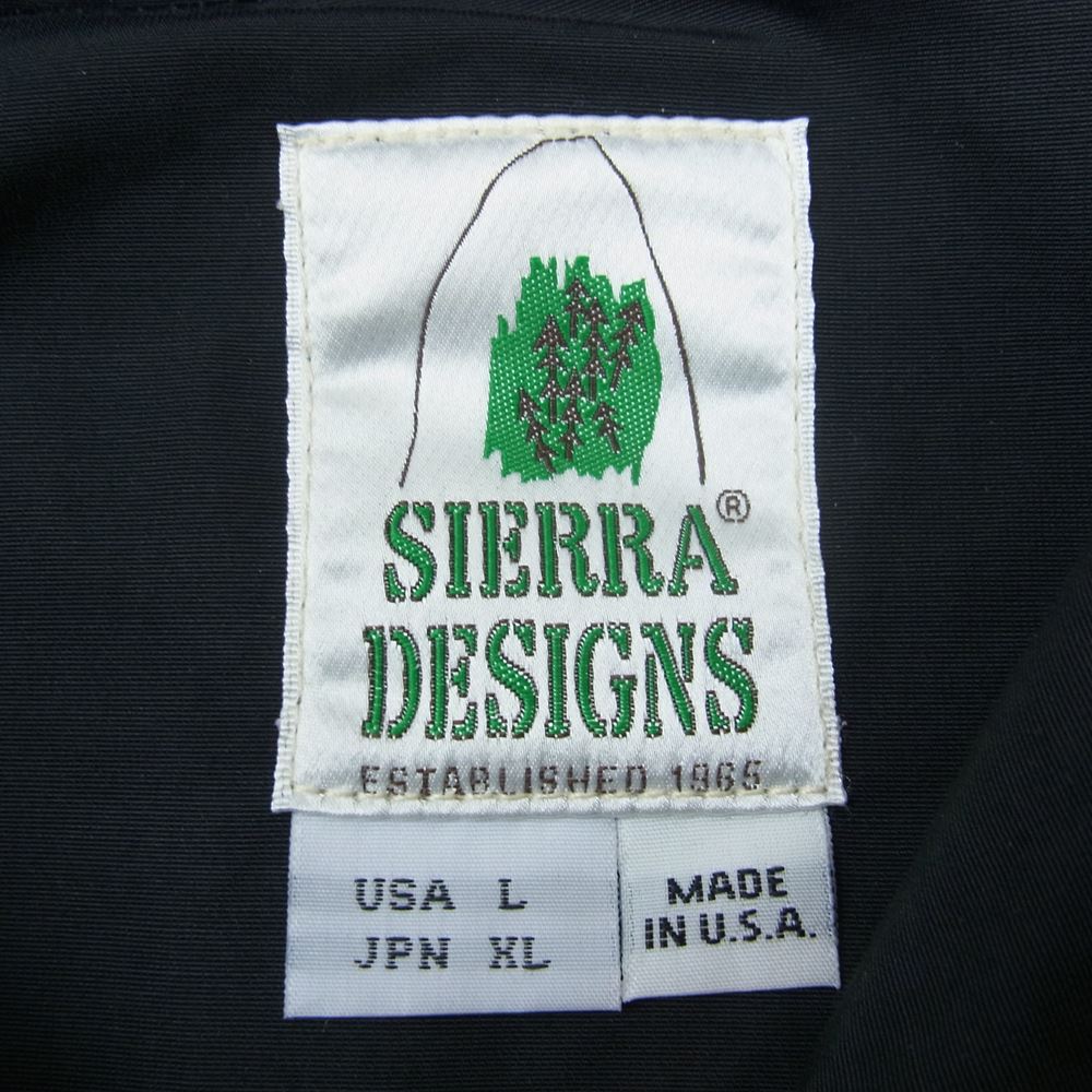 SIERRA DESIGNS シエラデザイン  7910J Made in USA 60/40クロス ロクヨン JACKET マウンテンパーカー Mountain Parka ブラック系 XL【中古】