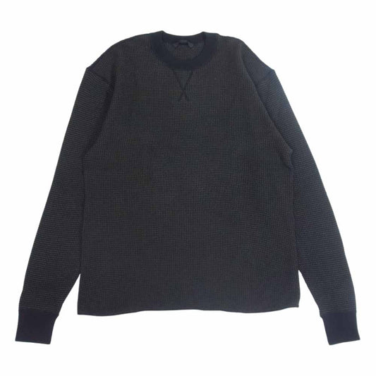 Alexander Wang アレキサンダーワン サーマル ワッフル クルーネック カットソー ブラック系 グリーン系 L【中古】