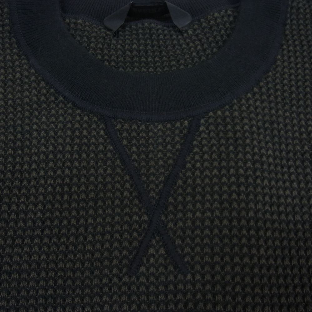 Alexander Wang アレキサンダーワン サーマル ワッフル クルーネック カットソー ブラック系 グリーン系 L【中古】
