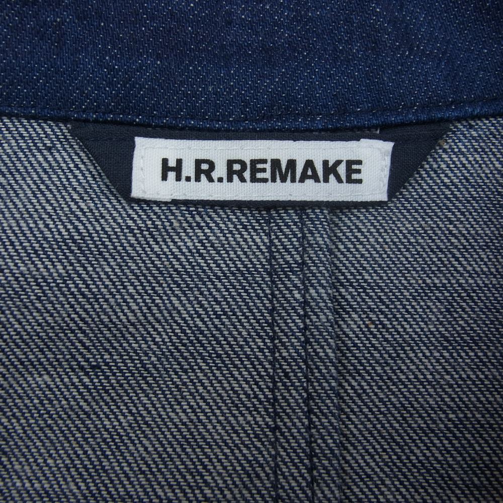 HOLLYWOOD RANCH MARKET ハリウッドランチマーケット HR REMAKE エイチアールリメイク デニム テーラード ジャケット インディゴブルー系 3【中古】