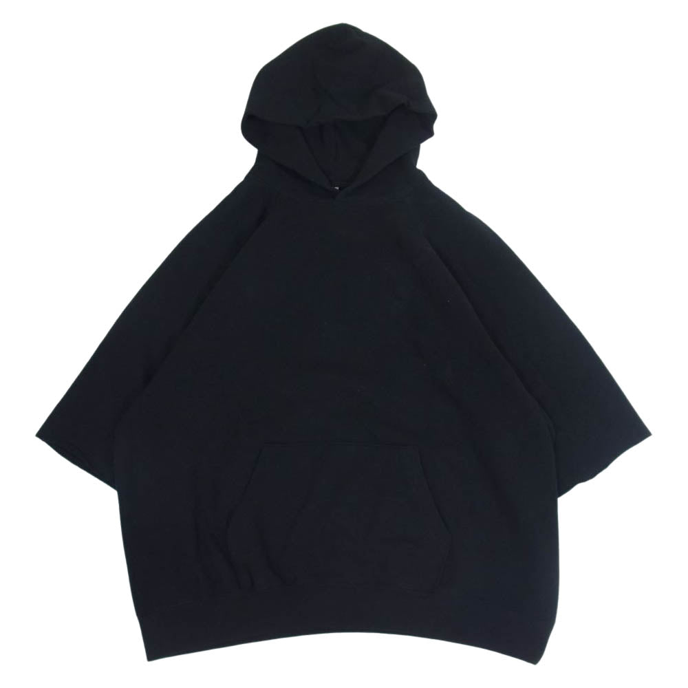 FEAR OF GOD フィアオブゴッド FOG ESSENTIALS PULLOVER CUT OFF フォグ エッセンシャルズ プルオーバ― カットオフ ハーフスリーブ パーカー スウェット フーディ ブラック系 XL【中古】