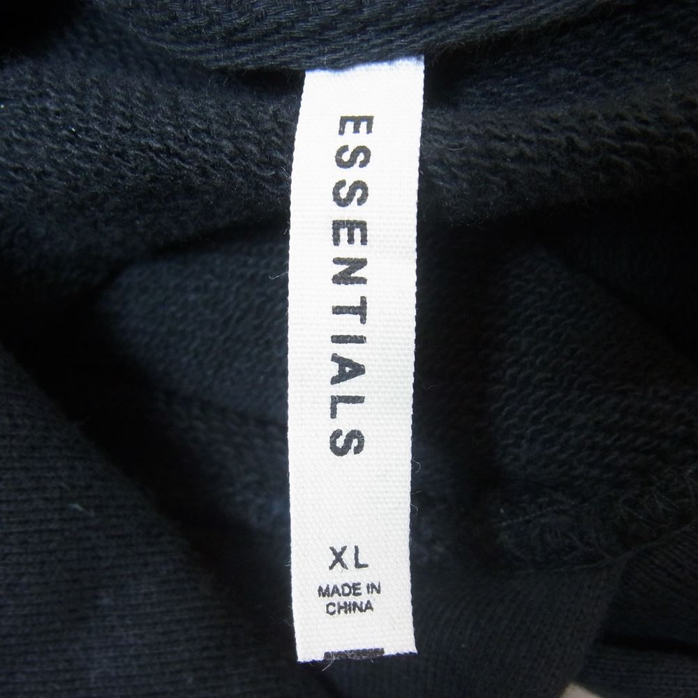 FEAR OF GOD フィアオブゴッド FOG ESSENTIALS PULLOVER CUT OFF フォグ エッセンシャルズ プルオーバ― カットオフ ハーフスリーブ パーカー スウェット フーディ ブラック系 XL【中古】