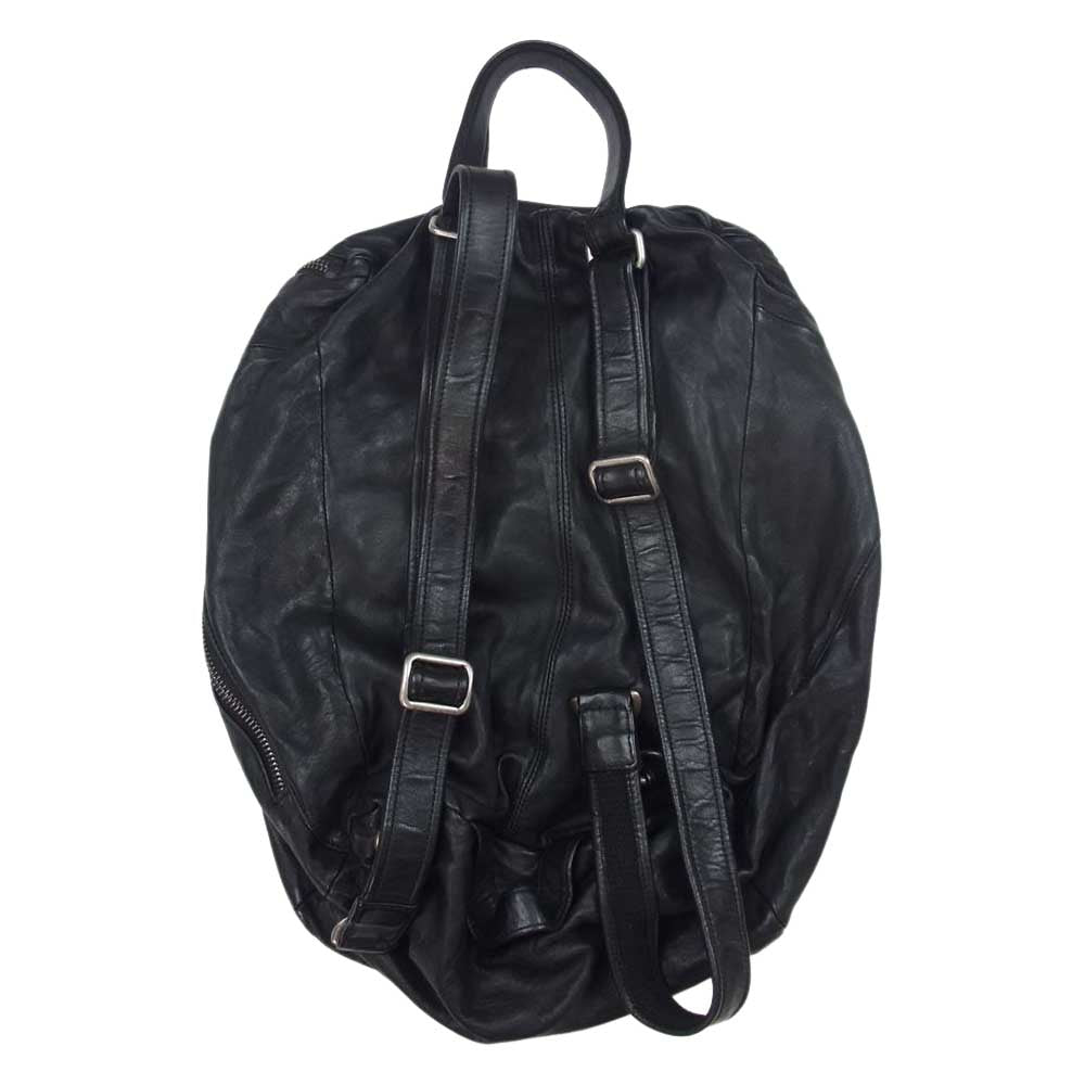 GIORGIO BRATO ジョルジオブラット イタリア製 レザー リュックサック バックパック ブラック系【中古】