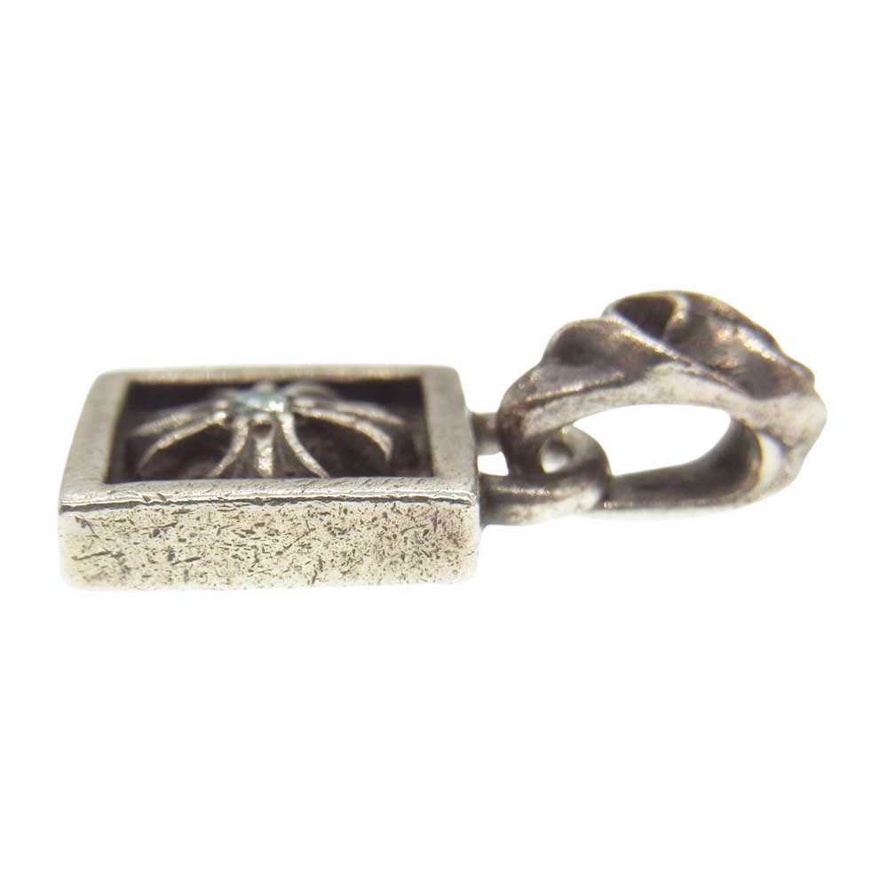 CHROME HEARTS クロムハーツ（原本無） FRAMED CH PLUS 1DIA フレームド CHプラス 1ダイヤ チャーム ペンダント シルバー系【中古】