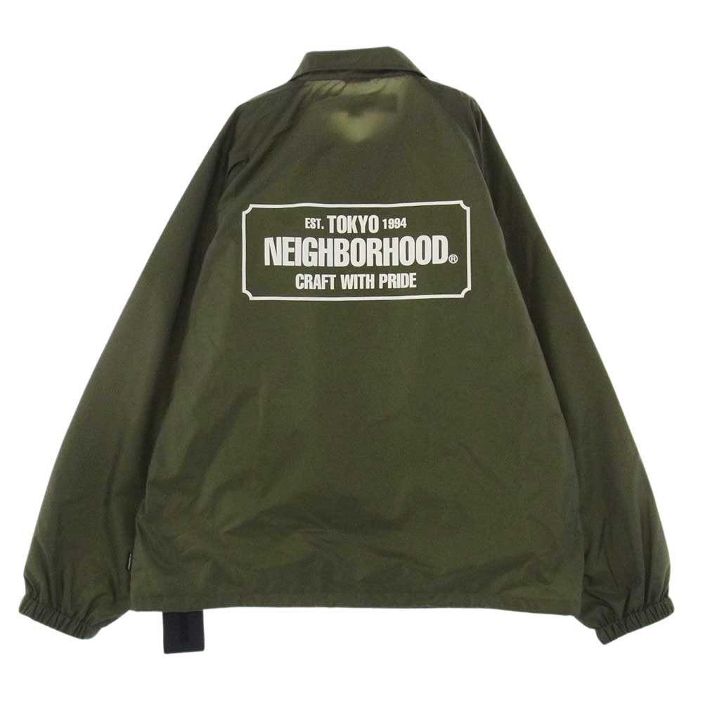 NEIGHBORHOOD ネイバーフッド 222TSNH-JKM01  WINDBREAKER JK NY バックロゴ ウィンドブレーカー ジャケット グリーン系 M【新古品】【未使用】【中古】