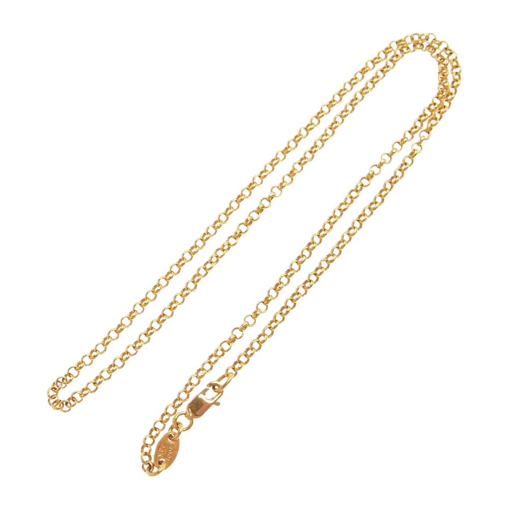 CHROME HEARTS クロムハーツ（原本無） 22K NECKCHAIN R16 ロールチェーン 16インチ ゴールド系【中古】