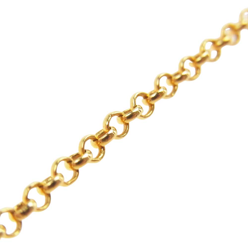 CHROME HEARTS クロムハーツ（原本無） 22K NECKCHAIN R16 ロールチェーン 16インチ ゴールド系【中古】