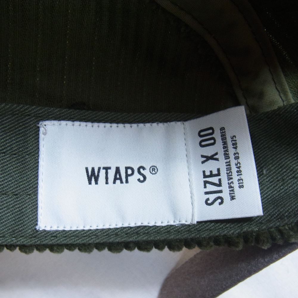 WTAPS ダブルタップス 21AW 212HCDT-HT04 T-5 04 CAP 5パネル コーデュロイ キャップ グリーン系 00【中古】